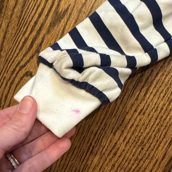 Crewcuts Striped Navy and Pink sweatshirt dress wilth Tulle - Picture 5 of 7